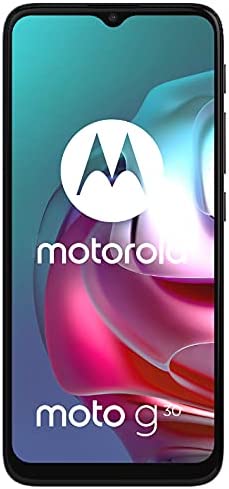 Moto G30 XT2129-2, 4G LTE, International Version (No US Warranty), 128GB, 6GB, Dark Pearl -GSM Global Unlocked (T-Mobile, AT&T, Metro) w/Fast Car Charger Bundle (Pastel Sky)