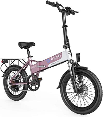G-Force Electric Bike T12,Electric Bikes for Adults 20'' Folding Ebike,Max Speed 20MPH Adults Ebike with Removable Battery(48V 10.4A),Max Range 30Miles.