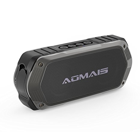 AOMAIS Wireless Bluetooth Speakers IPX7 Waterproof, Portable Outdoor 10W Stereo Sound Speaker with Enhanced Bass, Built-in Mic and Siri for iPhone, iPad, iPod, Tablets, Echo Dot