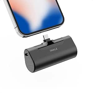 iWALK Portable Charger for iPhone 15, 4500mAh Power Bank USB C, 20W Fast Charging Mini Battery Pack for iPhone 15/15 Plus/15 Pro/15 Pro Max/iPad/AirPods/Samsung S22/23 Series/Android - Black