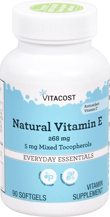Vitacost Natural Vitamin E -- 268 mg - 90 Softgels