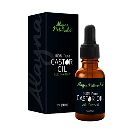 Pure Castor Oil for Eyelashes, Eyebrows, Hair Growth, Skin and Face - 1OZ