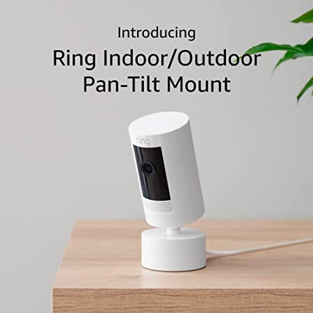 Ring Indoor/Outdoor Pan-Tilt Mount for Stick Up Cam Plug-In, White (Power adapter and camera not included)