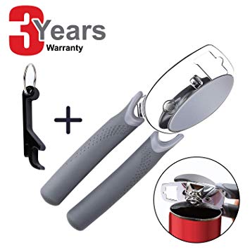 Manual Can Opener，Can Opener Manual Smooth Edge Manual Can Openers for Seniors With Arthritis Bottle Opener for Weak Hands a gift for parents, elder, Seniors(5 Functions)
