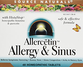 Source Naturals - Allercetin, Allergy and Sinus, 48 Homeopathic Tablets