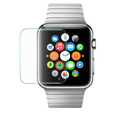 For Apple Watch,For Apple Watch Sport,For Apple Watch Edition (38mm ONLY) Tempered Glass Screen Protector High Definition Clear, Protect Your Apple Watch Screen from Scratches and Drops,100% Clear-view and TouchScreen Functionality, Extremely Smooth / Self-Healing / Bubble-Free Shield - Kit comes in Frustration-Retail Package(38mm only)