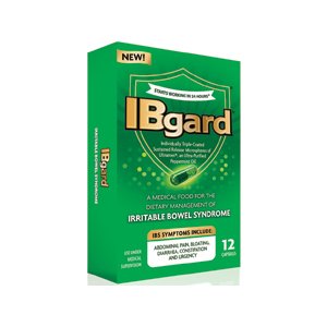 IBgard for Irritable Bowel Syndrome (IBS) Relief Bloating Gas 12 Capsules Small Box 90mg Ultra Purified Peppermint Oil Good For First Timers