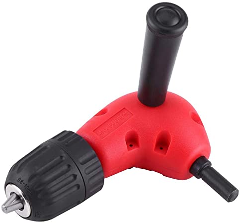 Right Angle Drill Adapter 90 Degree Keyless Extension Chuck 9.5mm Round Shank With Handle Clamping range 0.8-10mm