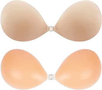 MITALOO Adhesive Bra Invisible Sticky Strapless Push up Backless Reusable Silicone Covering Nipple Bras