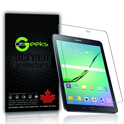CitiGeeks® Samsung Galaxy Tab S2 9.7" High Definition (HD) Screen Protector [Anti-Glare] Maximum Clarity, Accurate Touch Screen Sensitivity [3-Pack] Fingerprint Resistant Semi-Matte. Lifetime Warranty
