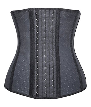 YIANNA Women's Underbust Latex Sport Girdle Waist Trainer Corset Hourglass Body Shaper