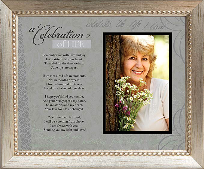 Memorial/Remembrance Photo Frame With Inspirational A Celebration Of Life Poem