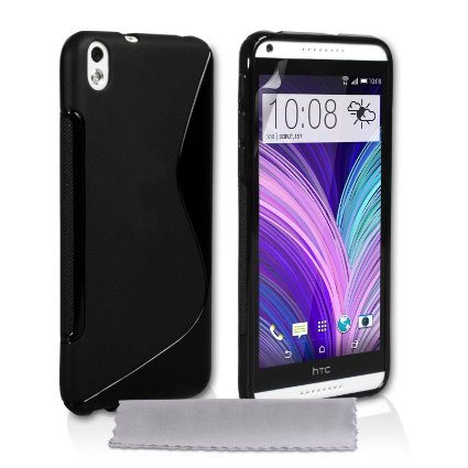 Caseflex HTC Desire 816 Case Black Silicone S-Line Cover