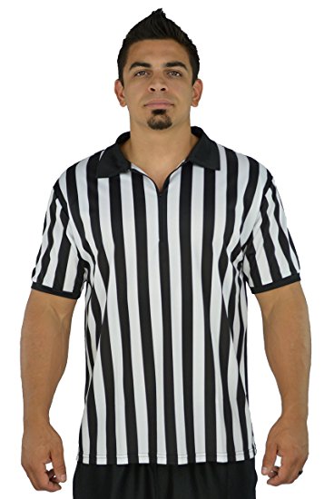 Mens Referee Shirts/Umpire Jersey with Collar for Officiating   Costumes   More!