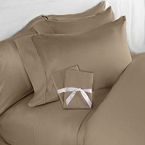 Elegant Comfort 3 Piece 1500 Thread Count Luxury Ultra Soft Egyptian Quality Coziest Duvet Cover Set, Full/Queen, Dark Tan