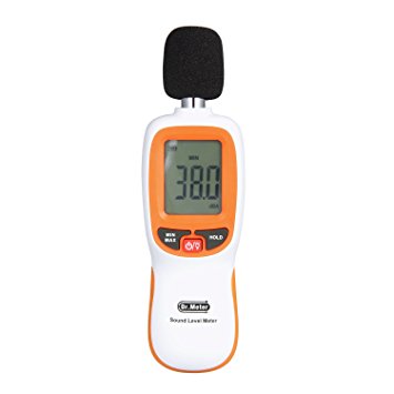 Dr.meter MS20 Digital Decibel Sound Level Meter Tester, Measurement Range 30 dBA - 130 dBA with LCD Backlight Display, Accuracy Within  /-1.5dB, Battery Included