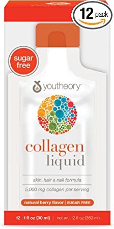 YouTheory Collagen Liquid Berry Flavor, Clear, 12 Count