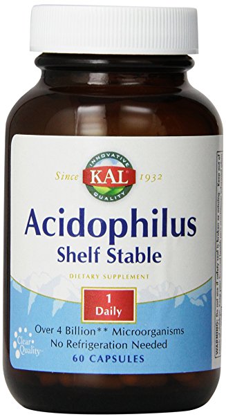 KAL Acidophilus 4 Billion Micro Organism Room Temperature Stable Capsules, 60 Count