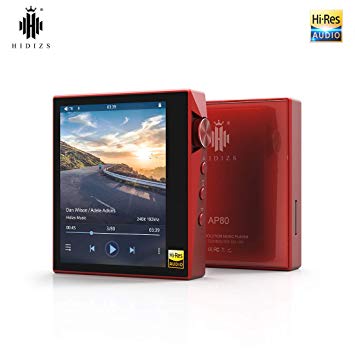 HIDIZS AP80 Hi-Fi Bluetooth MP3 Player aptX Portable High Resolution Digital Audio Player Lossless Music Player with Full Touch Screen(Red)