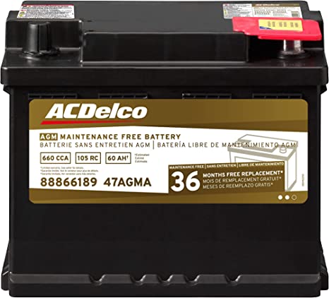 ACDelco Gold 47AGMA 36 Month Warranty AGM BCI Group 47 Battery