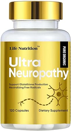 120 Capsules Relief Pain Neuropathy Nerve Health Nutritional Blend with 600 mg Alpha Lipoic Acid-Benfotiamine, Peripheral,Hand Fingers Legs, Best Maximum Strength Natural Renew Vitamins