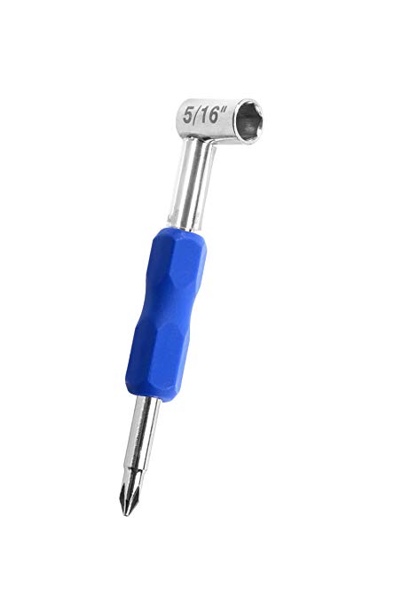 MusicNomad Premium Truss Rod Wrench - 5/16", Plus Magnetized Screwdriver