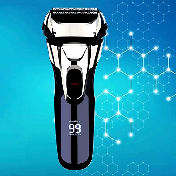 Electric Shavers for Men, Mens Electric Razor,Dry Wet Waterproof Man Foil shaver, Portable Facial Cordless Shaver Travel Usb Rechargeable with Pop-up Trimmer Led Display for Face Shaving Husband Dad