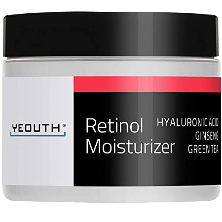YEOUTH Retinol Cream Moisturizer 2.5% for Face with Hyaluronic Acid, Ginseng and Green Tea (2oz)