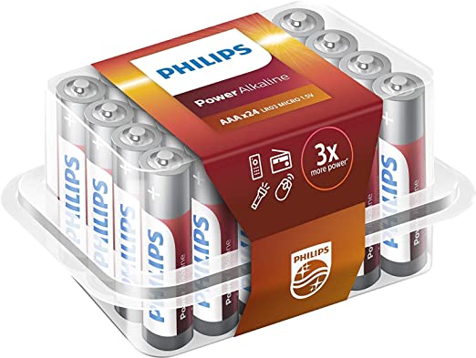 Philips BATTERY, POWER ALKALINE AAA 24PK LR03P24F