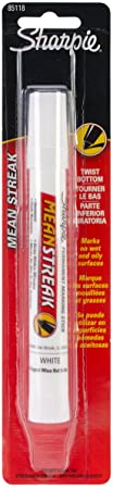 Sharpie Mean Streak Waterproof Marking Stick, 1 White Marker (85118PP)