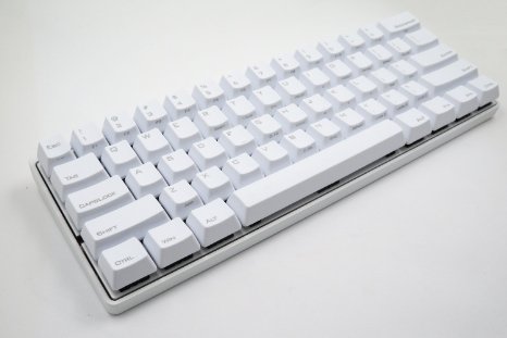 Mechanical Keyboard - KBC Poker 3 - White Case - PBT Keycaps - Cherry Mx-Clear [Metal Casing]