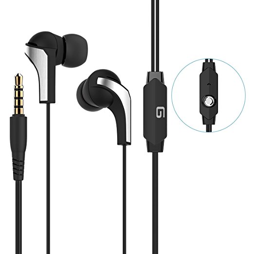 G-Cord (TM) Premium Lightweight In-Ear Earphones with Microphone for iPhone iPad iPod Android and Windows Devices