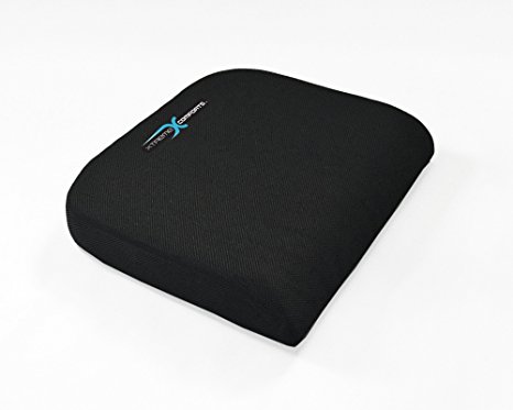Extra-Large Xtreme Comforts Seat Cushion with Anti-Slip Bottom (Size: 19 x 17 x 3 inches. Color Black)