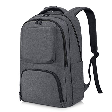 REYLEO Backpack Laptop Backpack Men Women School Bag Water Resistant Rucksack Casual Daypack Fits up to 15.6 inch Notebook for Business Work Travel College(Grey)