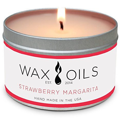 Scented Candles (Strawberry Margarita) Soy Candles Aromatherapy, 8oz