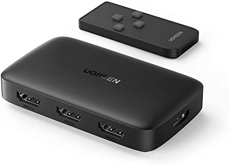 UGREEN HDMI Switch 4K 30Hz 3 IN 1 Out HDMI Umschalter UHD Automatisch HDMI Switcher Umschaltbox Fernbedienung unterstützt TV Stick, HDTV, Laptop, PC, Spielkonsole, Switch, PS4, X-Box, Blu-Ray-Player