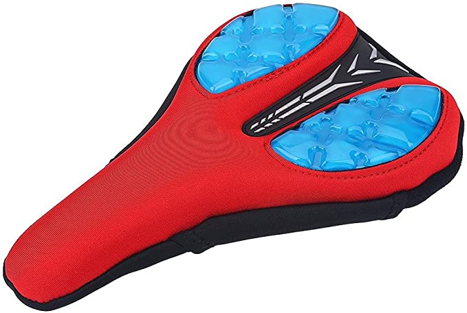 Bike Seat Cover, Bicycle Saddle Cushion with Soft Silica Gel Pad for Women Men Exercise Cycling Mountain Road Bicycles