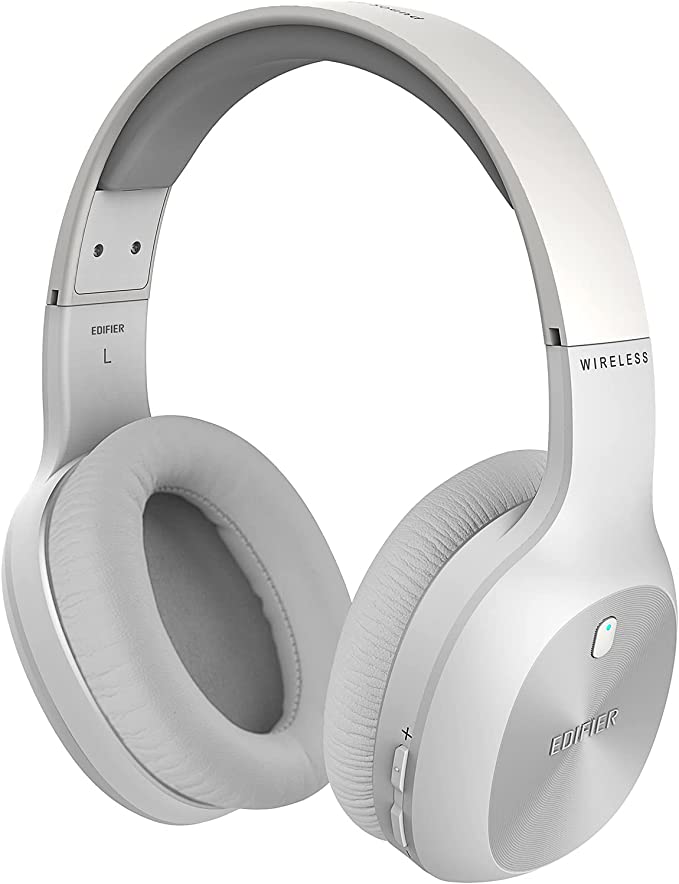 Edifier W800BT Plus Wireless Over-Ear Headphones, Bluetooth Headset with CVC™ 8.0 Call Noise Cancelling, 55H Playback Time, Built-in Microphone, Physical Button and APP Control, White