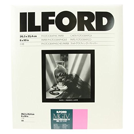 Ilford Multigrade IV RC Deluxe Resin Coated VC Variable Contrast Black & White Enlarging Paper - 8x10" - 25 Sheets - Glossy Surface