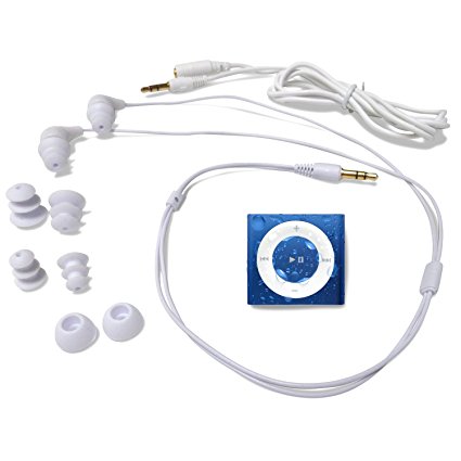 NEW! Royal Blue Underwater Audio Waterproof Swimbuds Bundle iPod