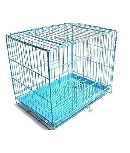 Royal Pet 24-inch Iron and Plastic Cage with Removable Tray for Dogs and Rabbits (Blue)