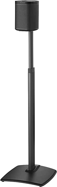 Sanus WSSA1B2 Height Adjustable Speaker Stand, Black