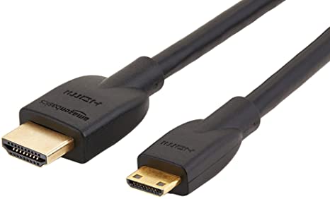 AmazonBasics High-Speed Mini-HDMI to HDMI TV Adapter Cable Adapter - 3 Feet (10-Pack)