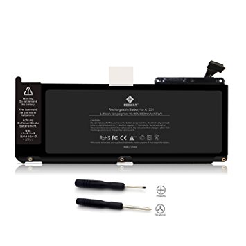 Egoway® New Laptop Battery for Apple A1342 A1331 (Late 2009, Mid 2010 Version) Unibody MacBook 13" MC207LL/A MC516LL/A - 18 Months Warranty [Li-Polymer 6-cell 6000mAh/65Wh]