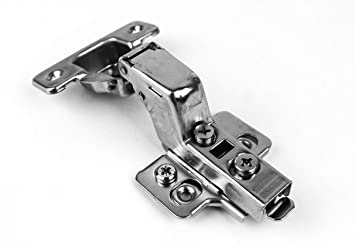 Berta (2 Pieces) Inset Frameless Soft Closing European Hinges, 110 Degree 3D Adjustable Clip On Concealed Kitchen Cabinet Door Hinges with Screws