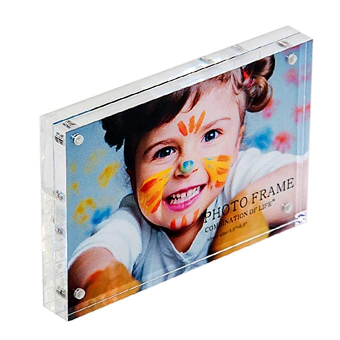 Combination of Life Acrylic Photo Frame,4x6 Inches Pictures,10mm 10mm Thickness,Clear