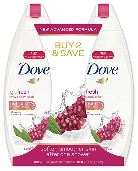 Dove go fresh Body Wash, Revive 14.5 oz, Twin Pack