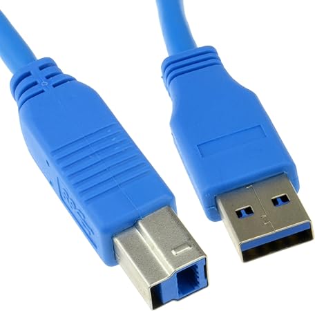 kenable USB 3.0 SuperSpeed Cable Type Plug A to Type B Plug Blue 50cm (~1.5 feet) 0.5m