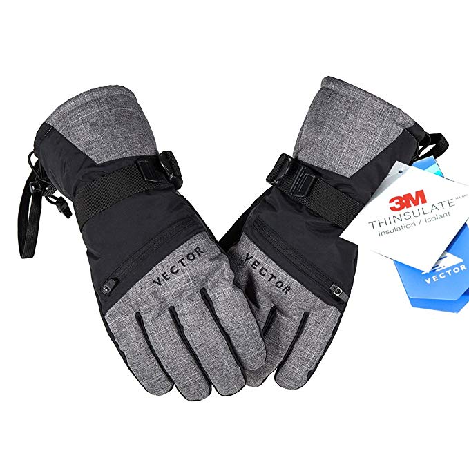 VECTOR Water-resistance Windproof Winter Thermal Warm Snow Skiing Snowboarding Snowmobile Ski Gloves