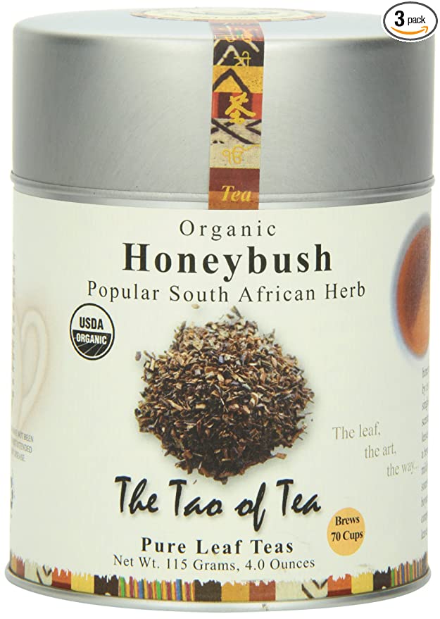 The Tao Of Tea African Red Tea Honeybush, 100% Organic, 4-Ounce Tins (Pack of 3)